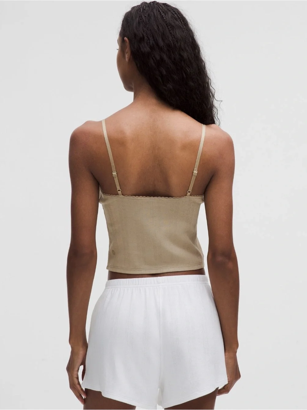 Beige Ribbed V-Neck Cami Top - (Pending Photos!)